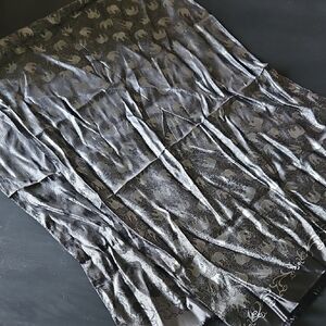 Gray Elephant Patterned Scarf
